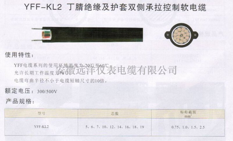 YFF-KL2，YFF-KL1加鋼絲電纜
